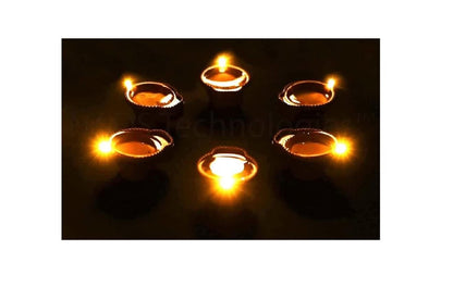 LED Light Water Sensor Diyas Plastic with, Ambient Lights PACK OF ( 12)
